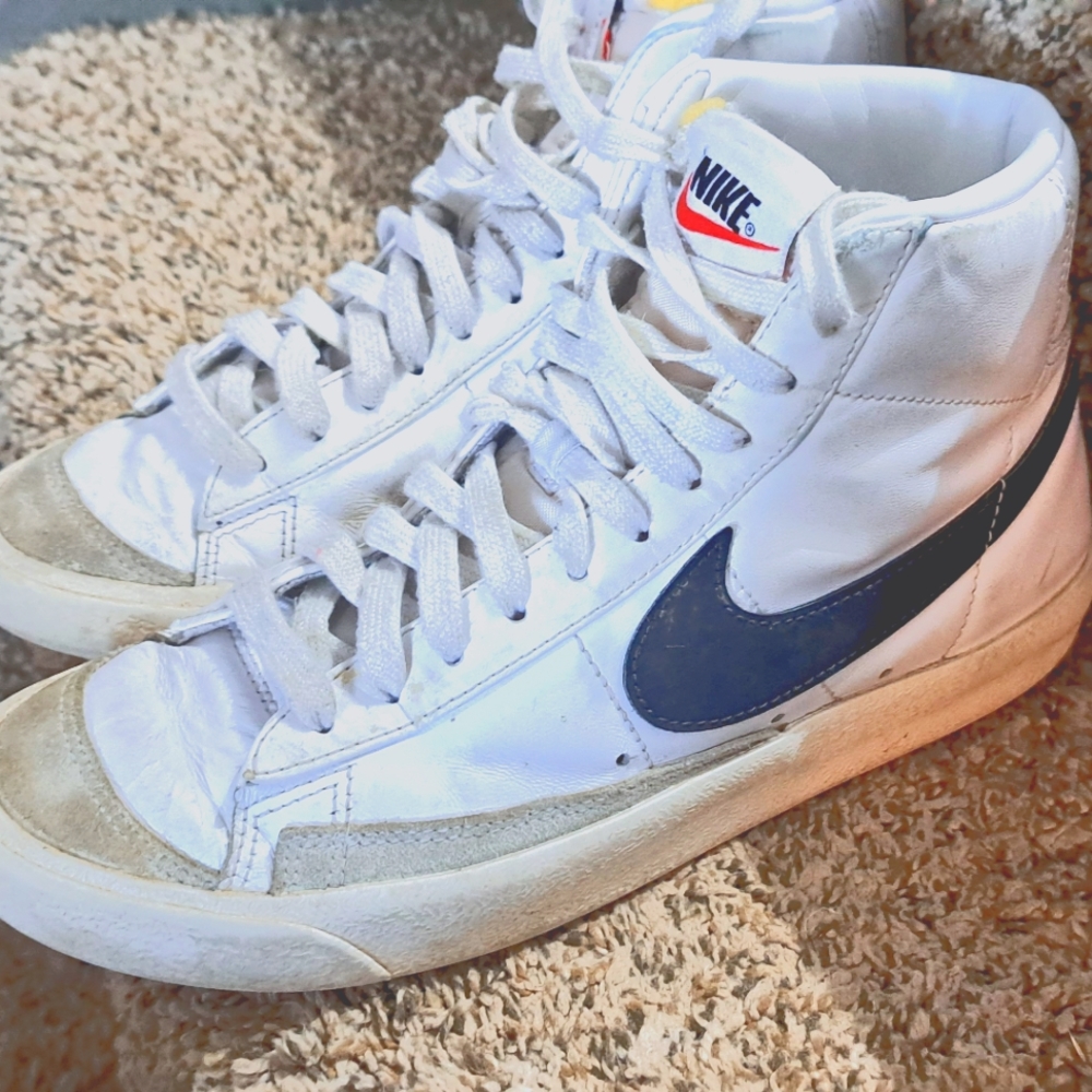 White Nike blazers